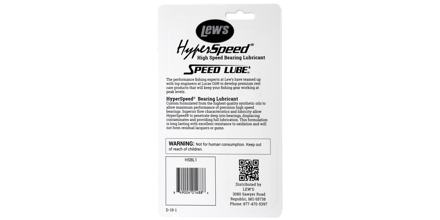 Lew's (HSBL1) Hyper Speed Bearing Lube, 1-Ounce, Premium Synthetic Base Oil  Lubricant for High Speed Baitcast Reels White