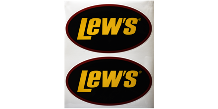 Lews Fishing Logo / PAIR / 6 Lew's Vinyl Adhesive Decals PAIR SH