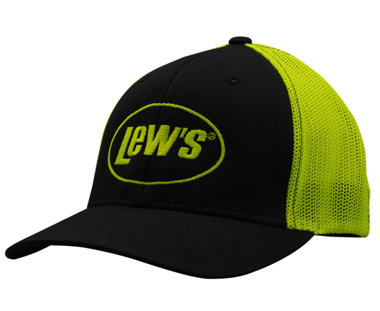 Flexfit Chartreuse/Charcoal Hat Fishing Lew\'s 